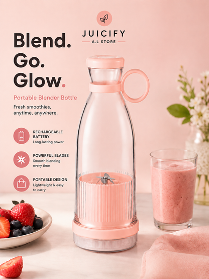 Juicify™ Portable Blender – Rechargeable Fruit Juicer Cup
