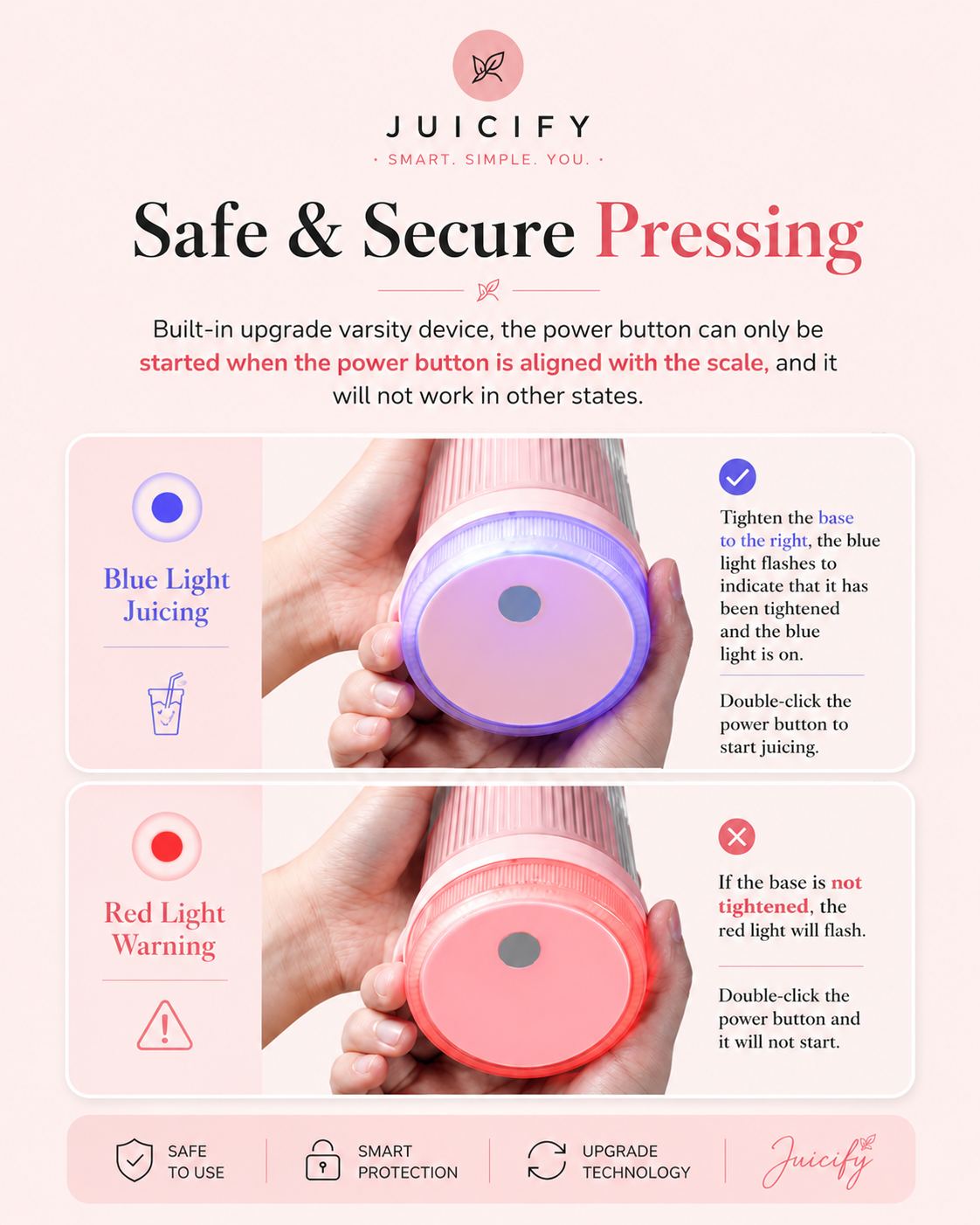 Juicify™ Portable Blender – Rechargeable Fruit Juicer Cup